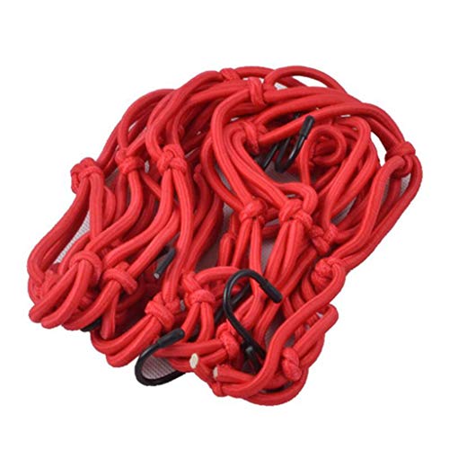 2 Pcs 15 inch Heavy-Duty Elastic Motorcycle Cargo Net with 6 Adjustable Hooks R5173