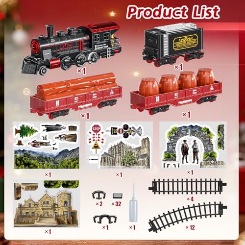 Train Set with Smokes Lights and Sound Electric Track Trains K1076