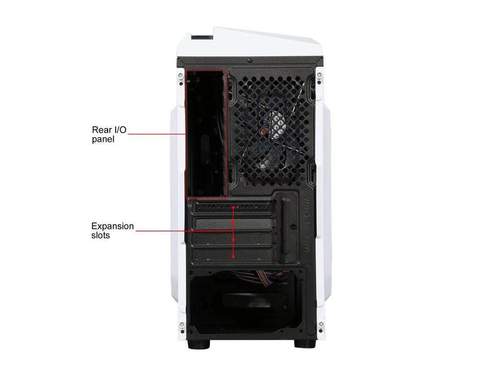 White SPCC Micro ATX Mini Tower Computer Case L707