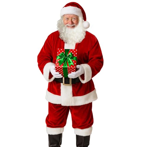 11 Pc Santa Claus Costume Suit K605