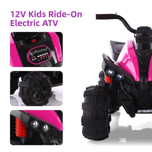 12V Battery Powered Electric Ride On ATV Car with MP3, USB, LED Headlight (Red) R977