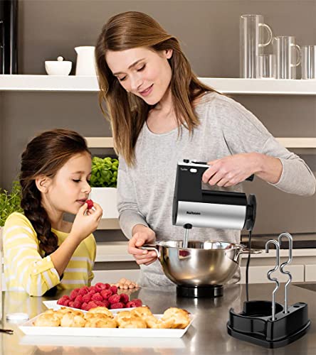 600W 10 Speed Handheld Electric Mixer with Beaters Dough Hooks I671972