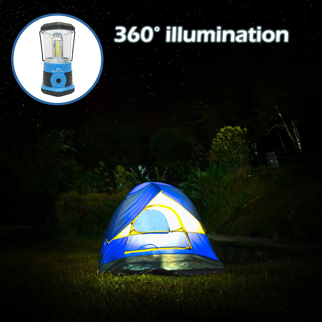 800 Lumen Battery Powered LED Camping Lantern (Blue) B221