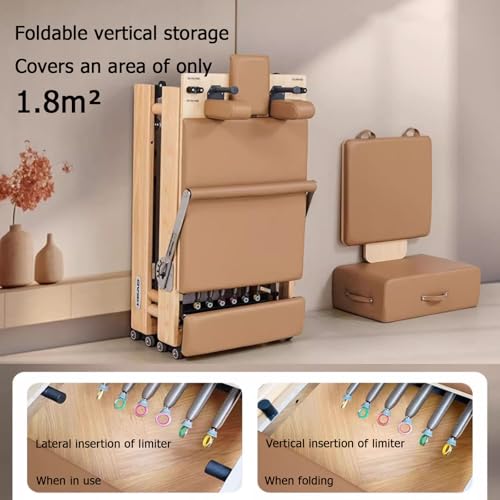 Coffee Foldable Pilates Reformer Equipment D457992