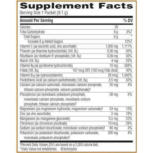 1000mg Vitamin C Powder, Pink Lemonade Flavor - 30 Count (Pack of 12) I394793