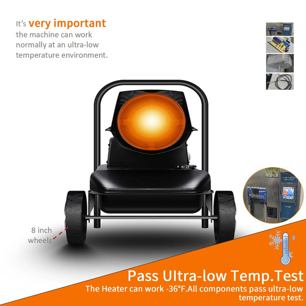 215000BTU Heavy-duty Kerosene Diesel Heater with Thermostat Control U500