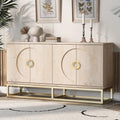 Beige 4 Door Wood Sideboard Cabinet O605