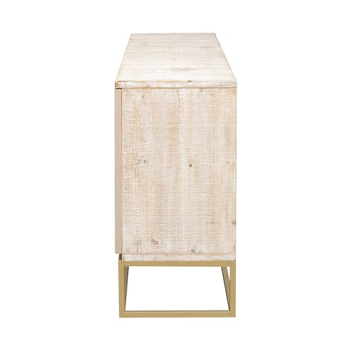 Beige 4 Door Wood Sideboard Cabinet O605