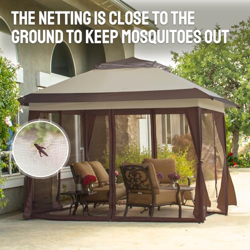 13x13 Grey Pop Up Gazebo with Wheeled Cover Bag A347211