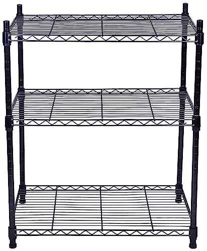 Black Steel Adjustable Storage Shelving Unit I595589