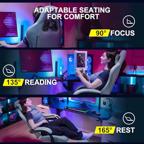 Gaming Chair with Pocket Spring Cushion and Footrest C786