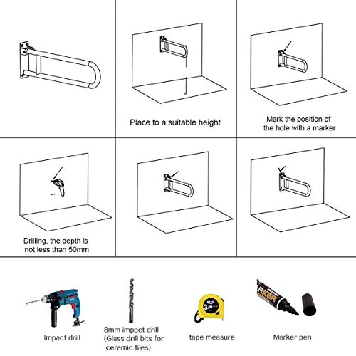 24 Inch Stainless Steel Toilet Grab Bar O341