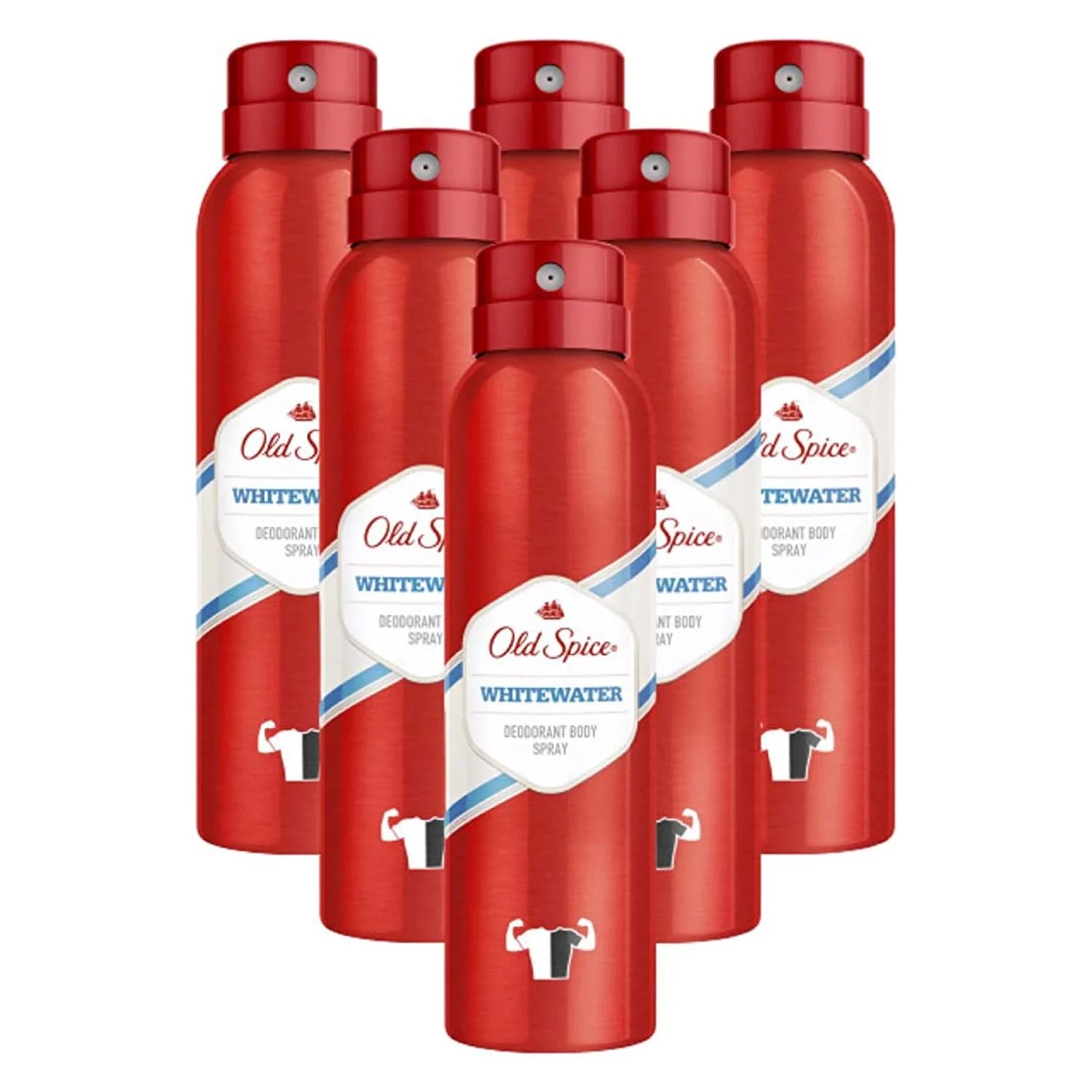 Whitewater Deodorant Body Spray, 150 ml (Pack of 6) T60633