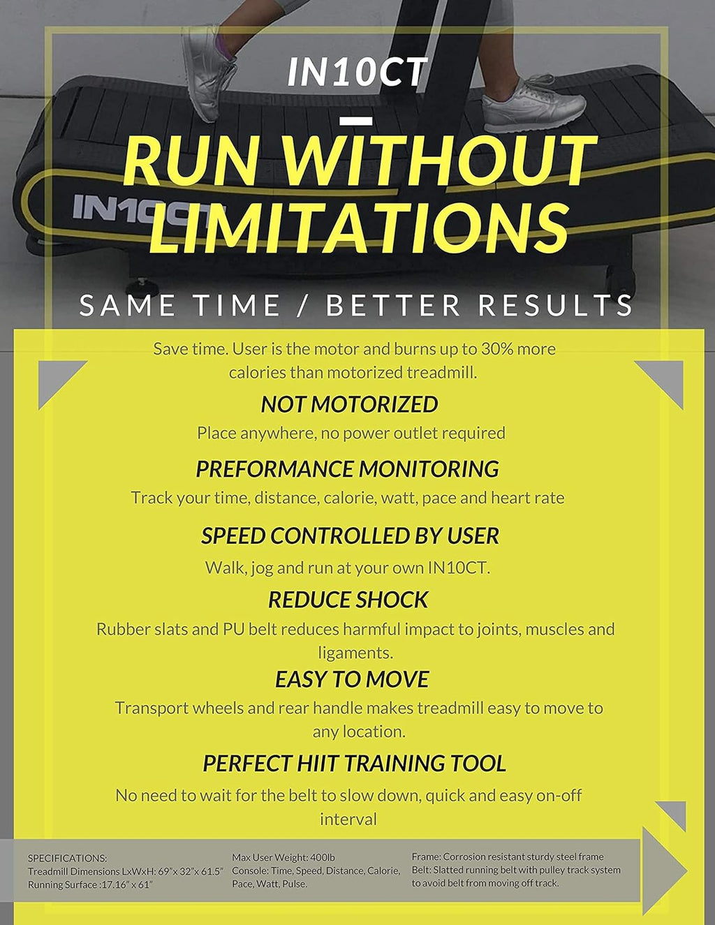Curved Manual Treadmill with Curved Running Platform Z808