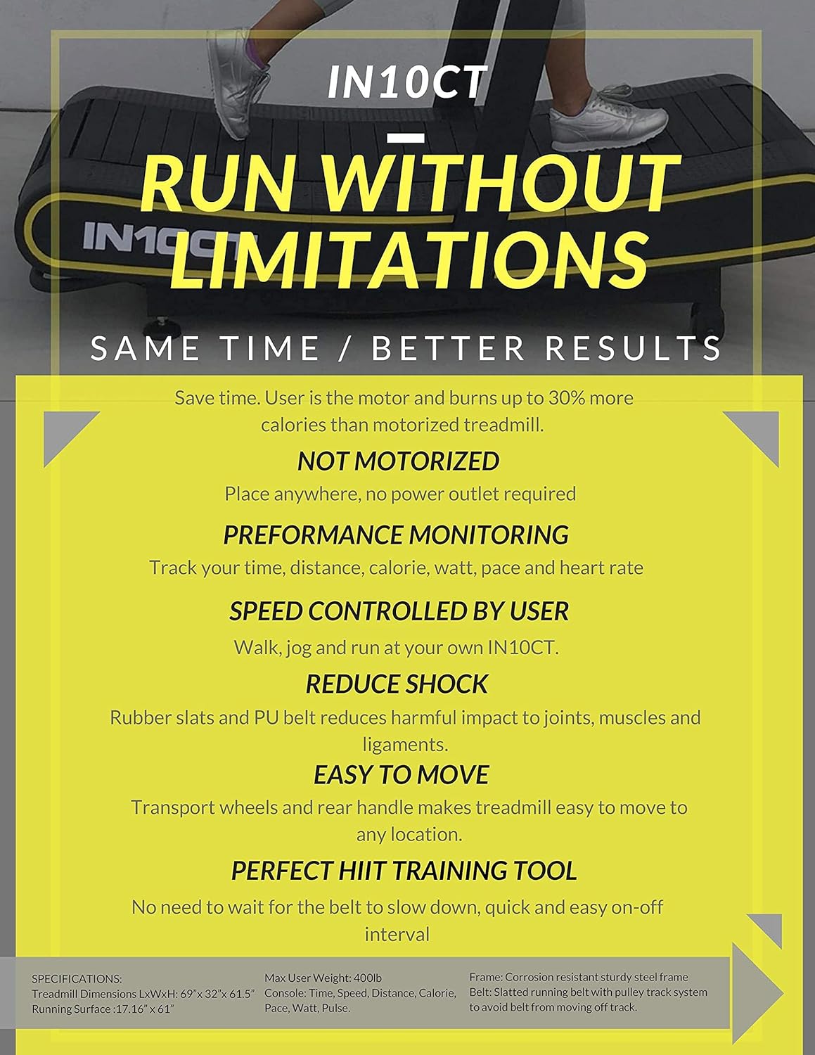 Curved Manual Treadmill with Curved Running Platform Z808