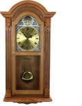 Honey Oak Chiming Pendulum Wall Clock S8273