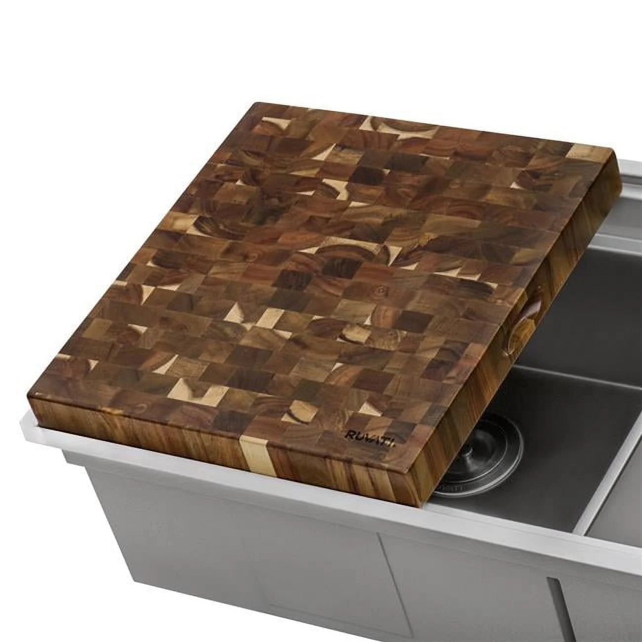 17 x 16 in. Thick End-Grain Acacia Solid Wood Cutting Board T459888