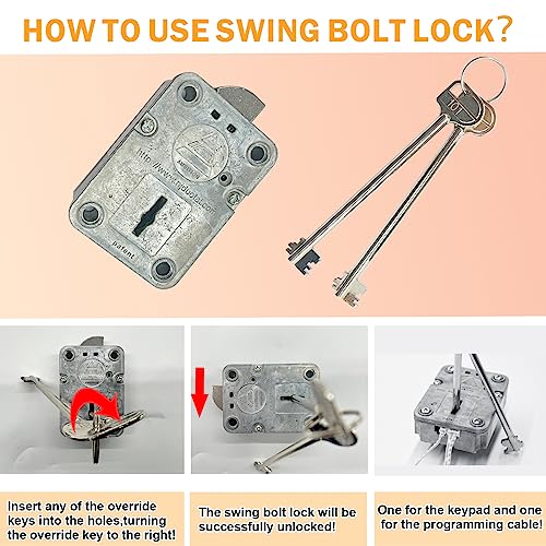 Digital Electronic Keypad Lock with Time Delay and 2 Emergency Keys O846