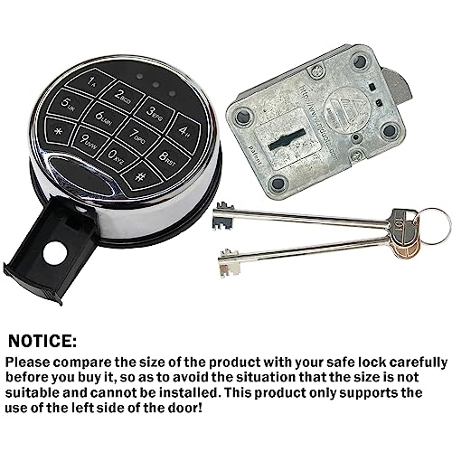 Digital Electronic Keypad Lock with Time Delay and 2 Emergency Keys O846