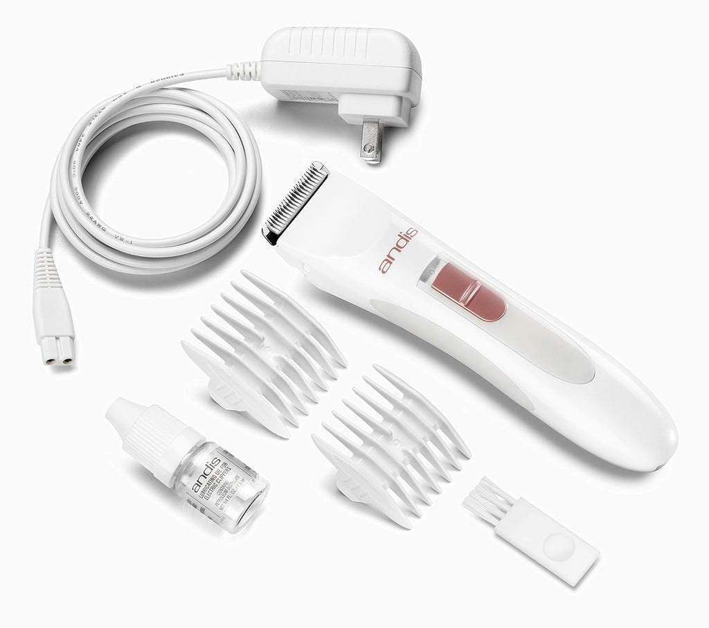 White Rechargeable Cordless Electric Trimmer with Stainless-Steel Blade S707