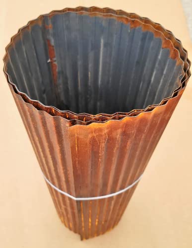 Rustic Corrugated Metal Wainscoting (Rusted - 10 Foot Roll) S5906