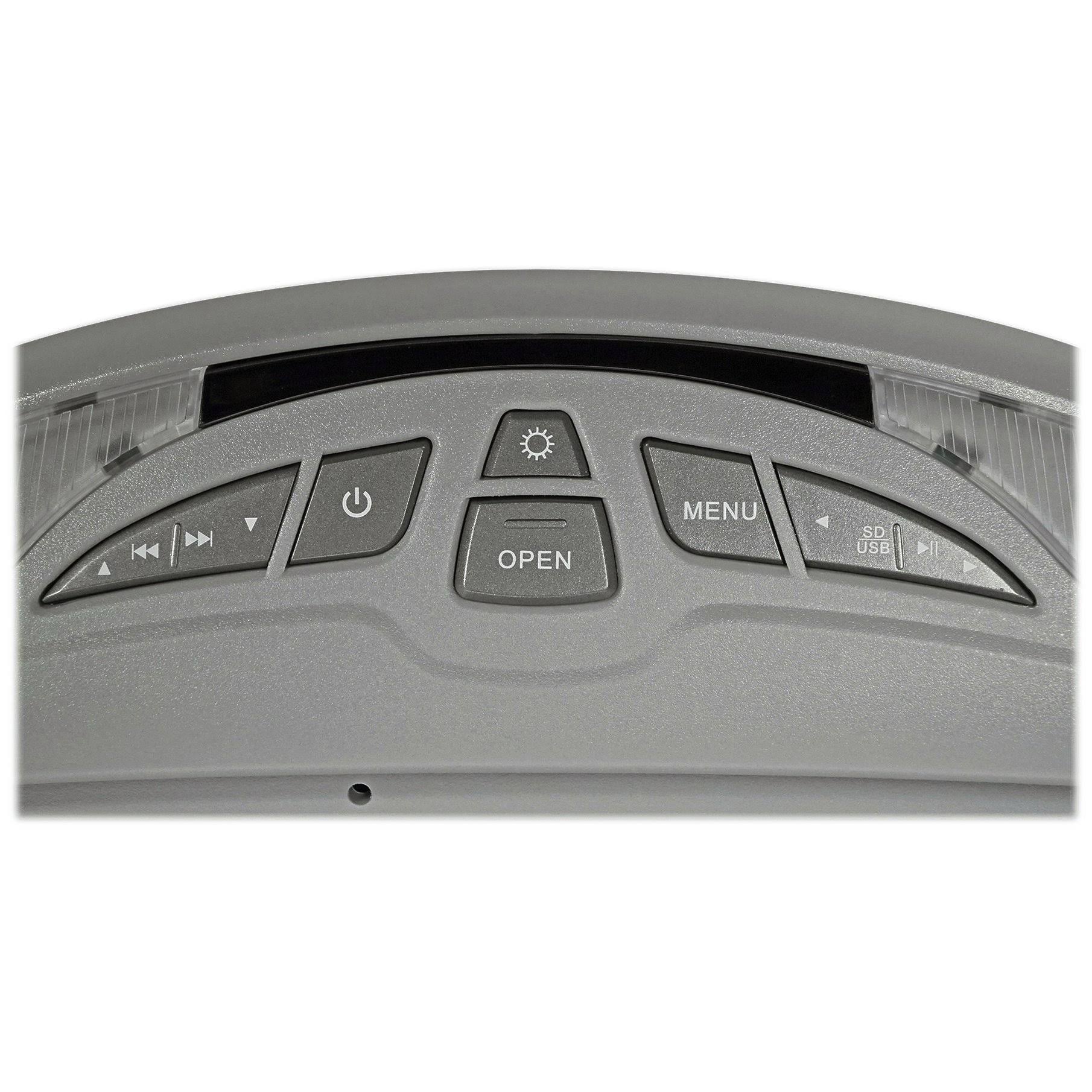 12x22 Grey Flip Down Car Monitor Dvd Usb Sd Player B20666