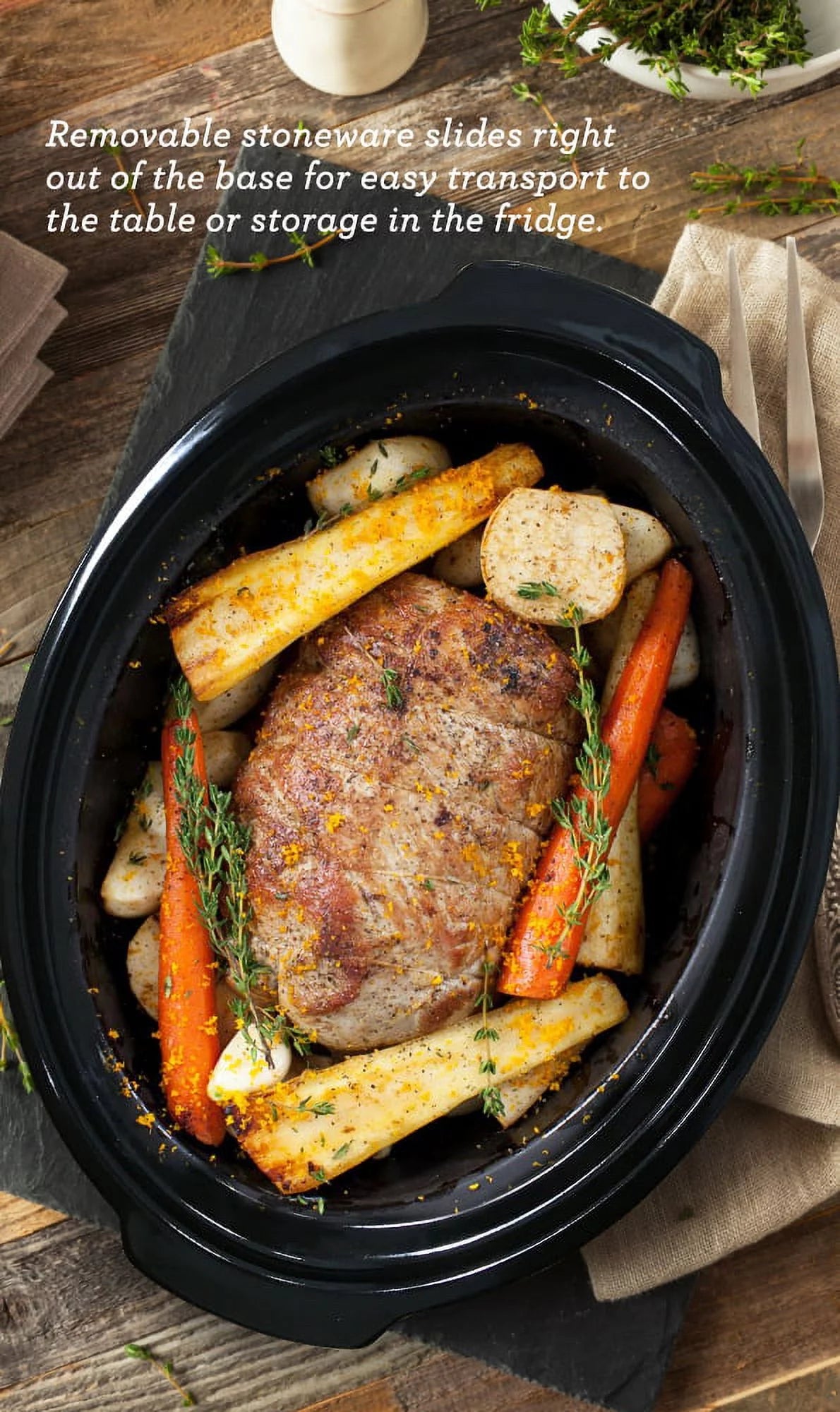 8.5Qt Stainless Steel Slow Cooker Y36196