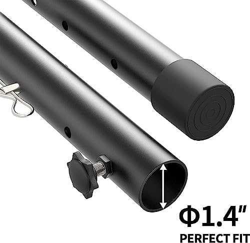 (4-Pack) Steel Folding Table Leg Extenders, Adjustable 3.6in/5.2in N6632