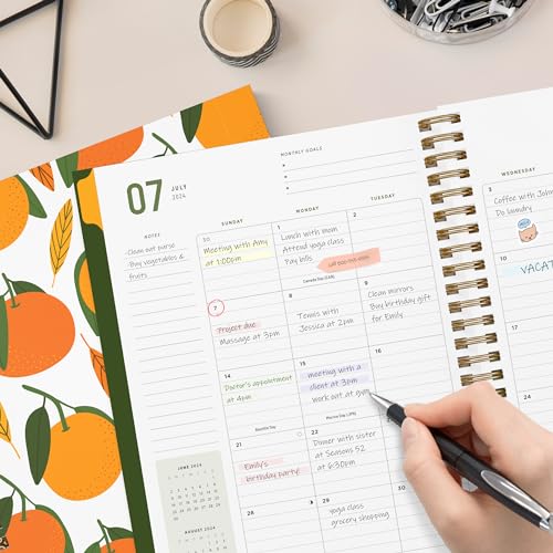 Large Spiral Bound Dated Calendar Organizer, 9 x 7.5 T83829