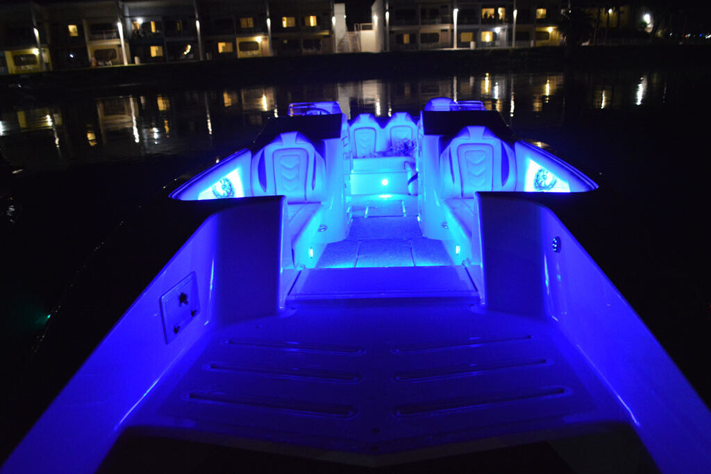 Blue 16.4ft LED Strip Lights with RF Remote 5050 6000K Q3663