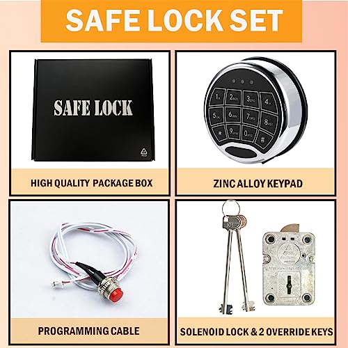 Digital Electronic Keypad Lock with Time Delay and 2 Emergency Keys O846