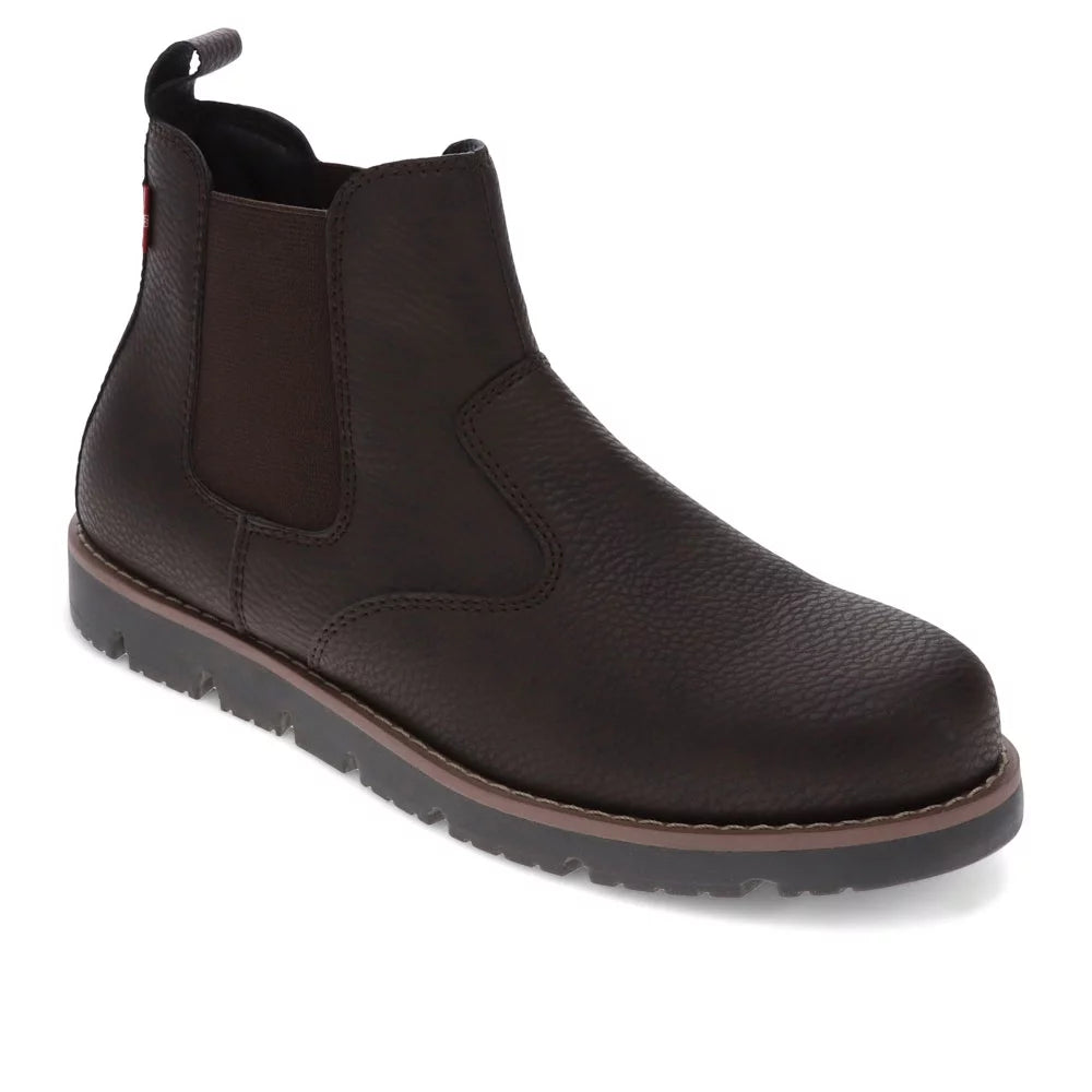 Mens Chelsea Logger Vegan Leather Pull-On Boot S256