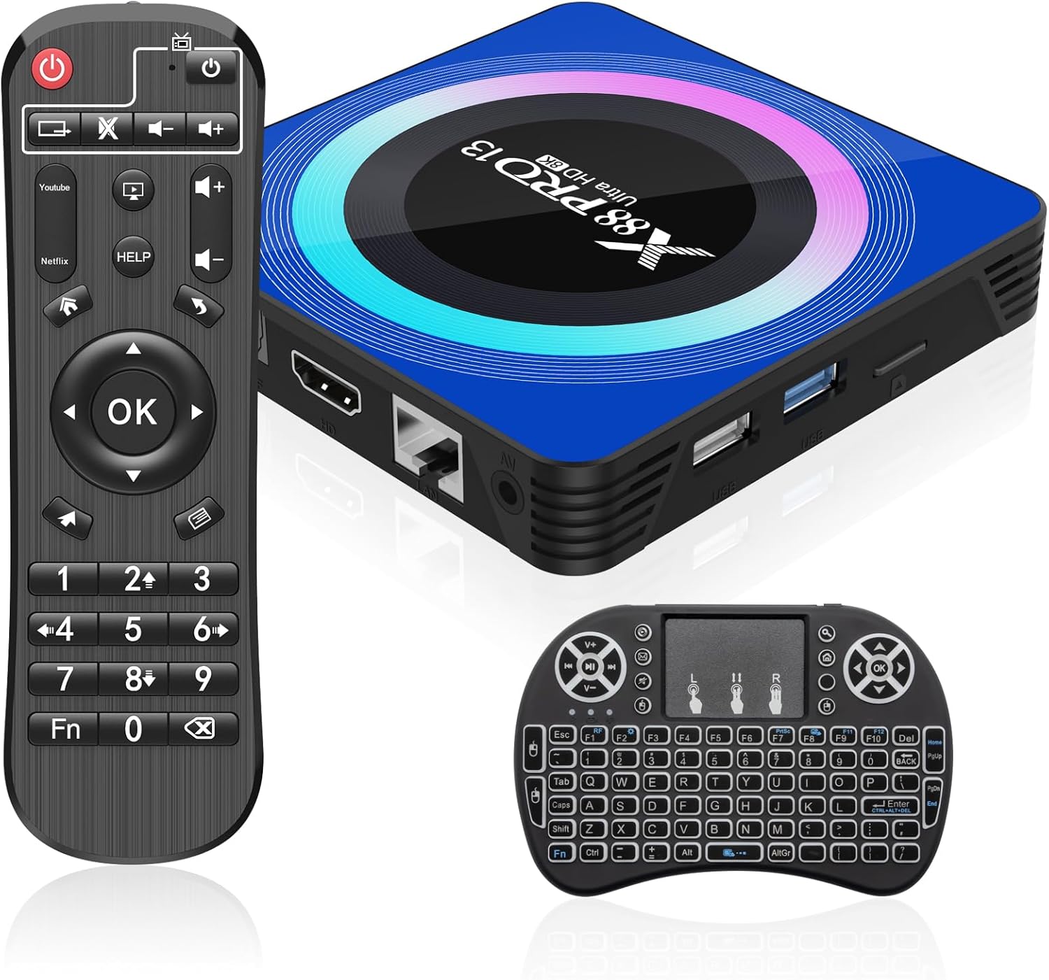 Android 13.0 TV Box, 4GB RAM 64GB ROM, WiFi6, HDR10 I156