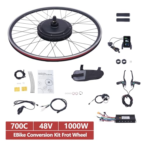48V 1000W 700C 28"/29" Front/Rear Wheel Electric Bicycle Hub Kit with LCD Display & PAS E869091
