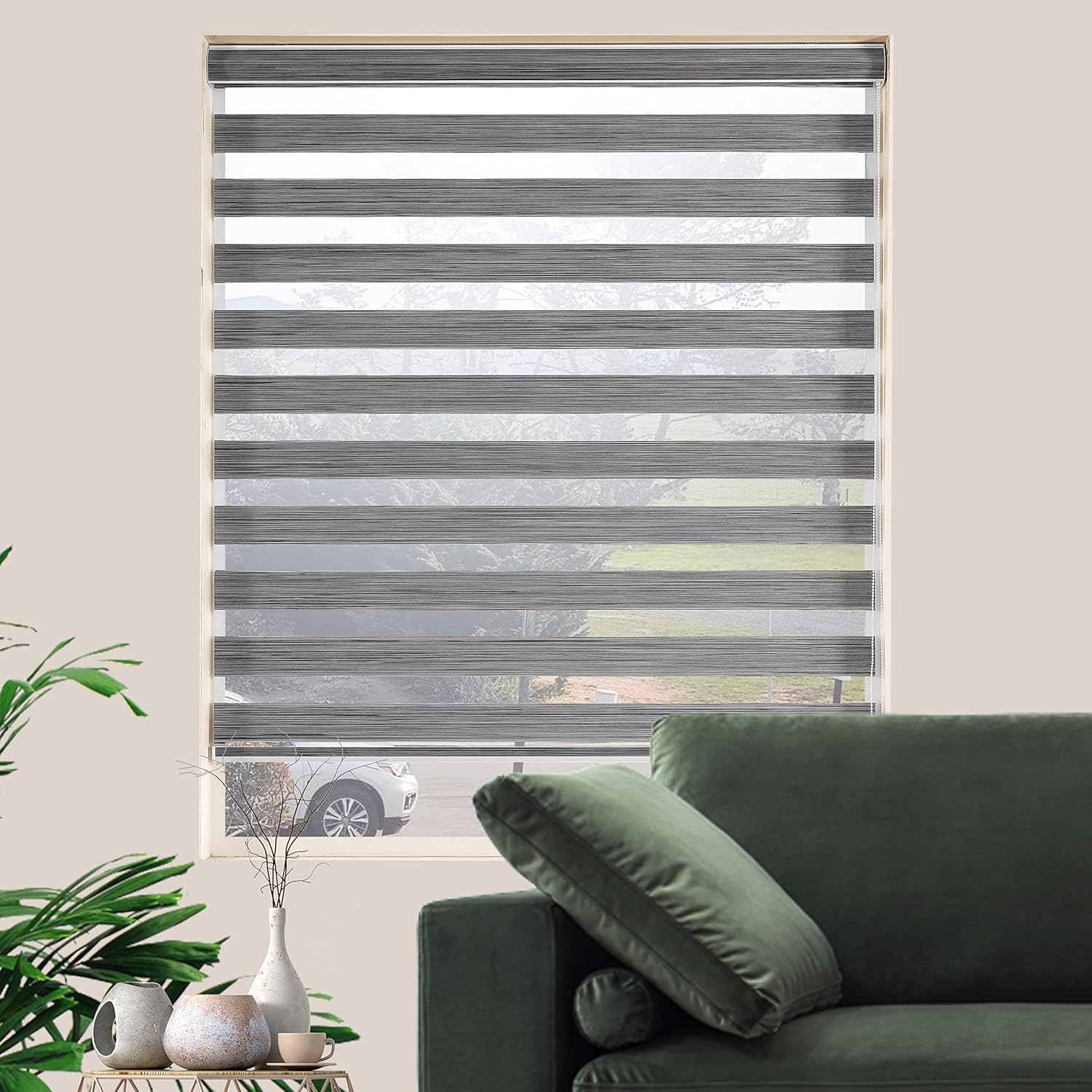 Grey Zebra Roller Blinds V8483