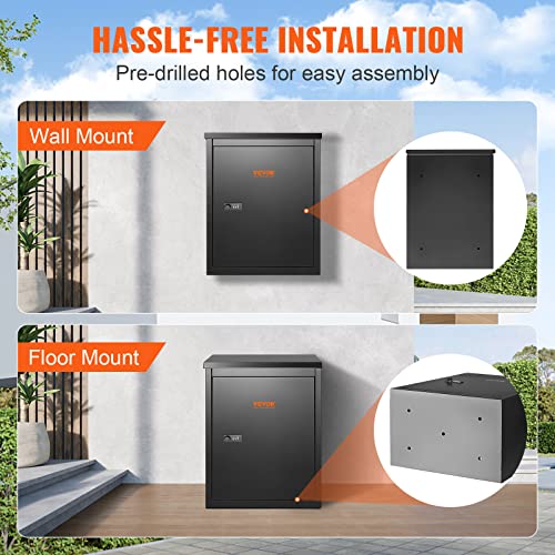 Extra Large Galvanized Steel Lockable Parcel Drop Box L52537