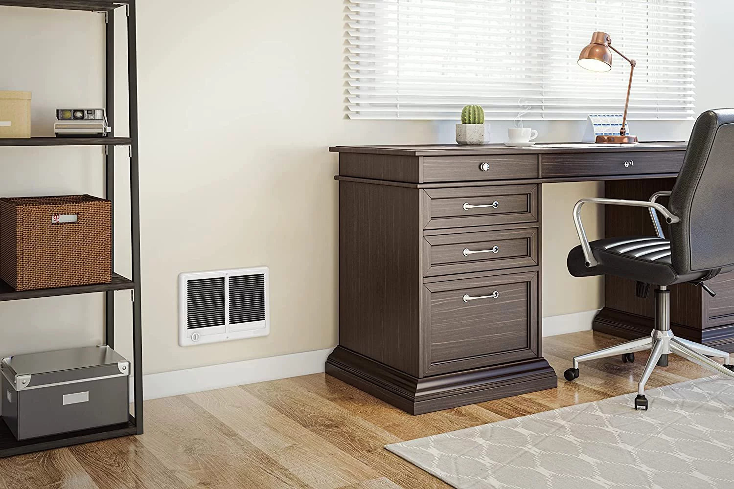 White Twin Electric Wall Heater with Thermostat M268467
