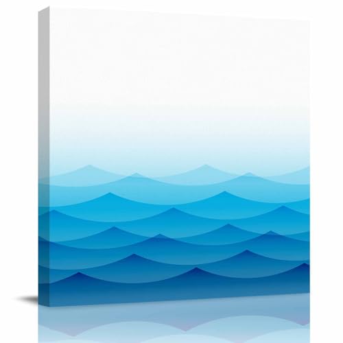 Blue Ocean Waves Canvas Print Wall Art Painting X297