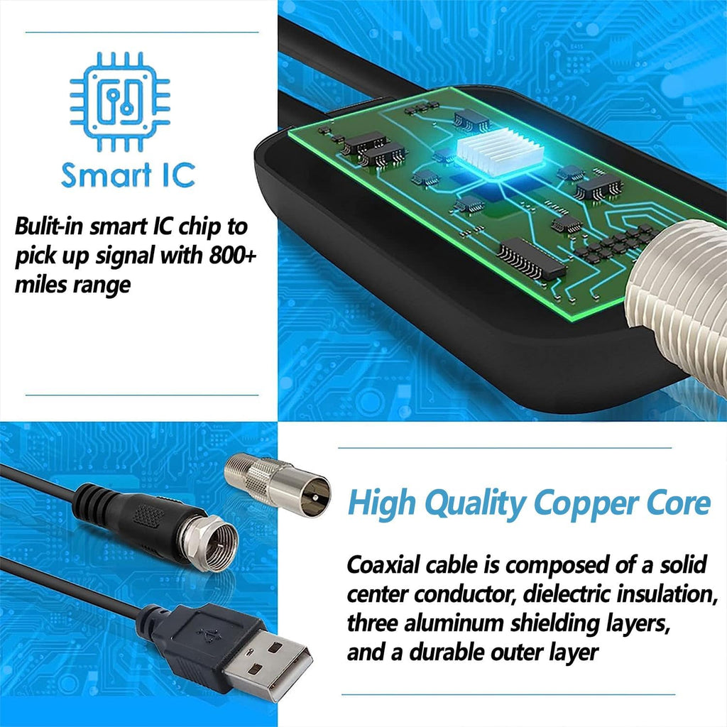 Digital Antenna for Smart TV Indoor with Amplifier U7484