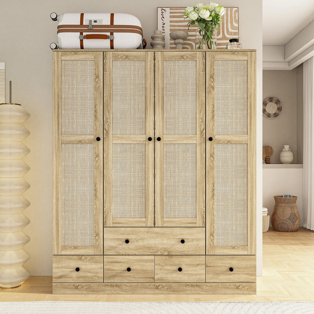 White Freestanding Wardrobe Cabinet A539344