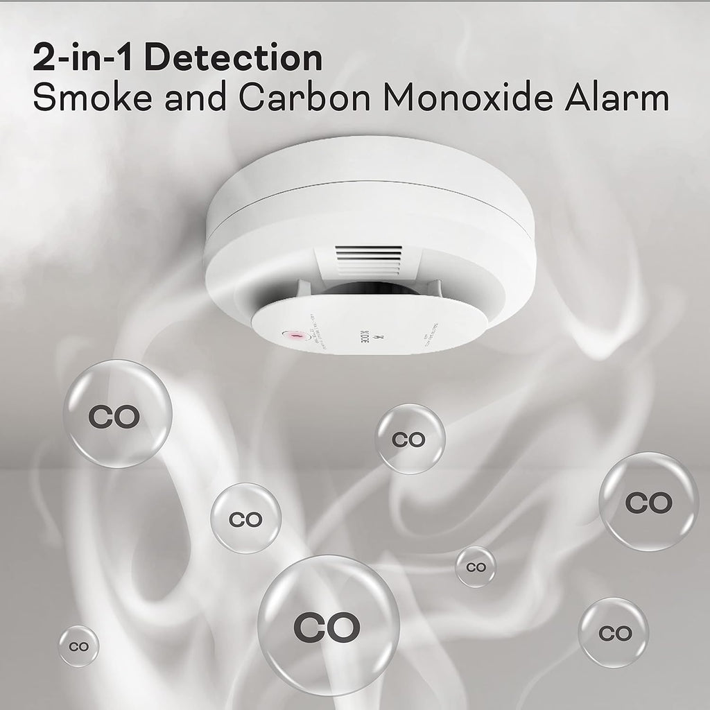 AA Battery Powered Hardwired Smoke Carbon Monoxide Detector F882873