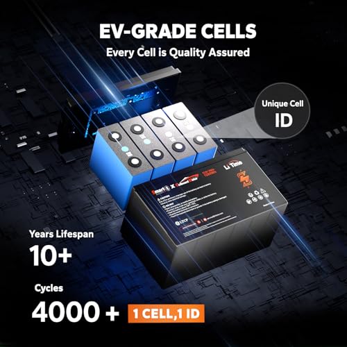 12V 100Ah LiFePO4 Battery Group 31 Lithium Battery with 100A BMS J9560