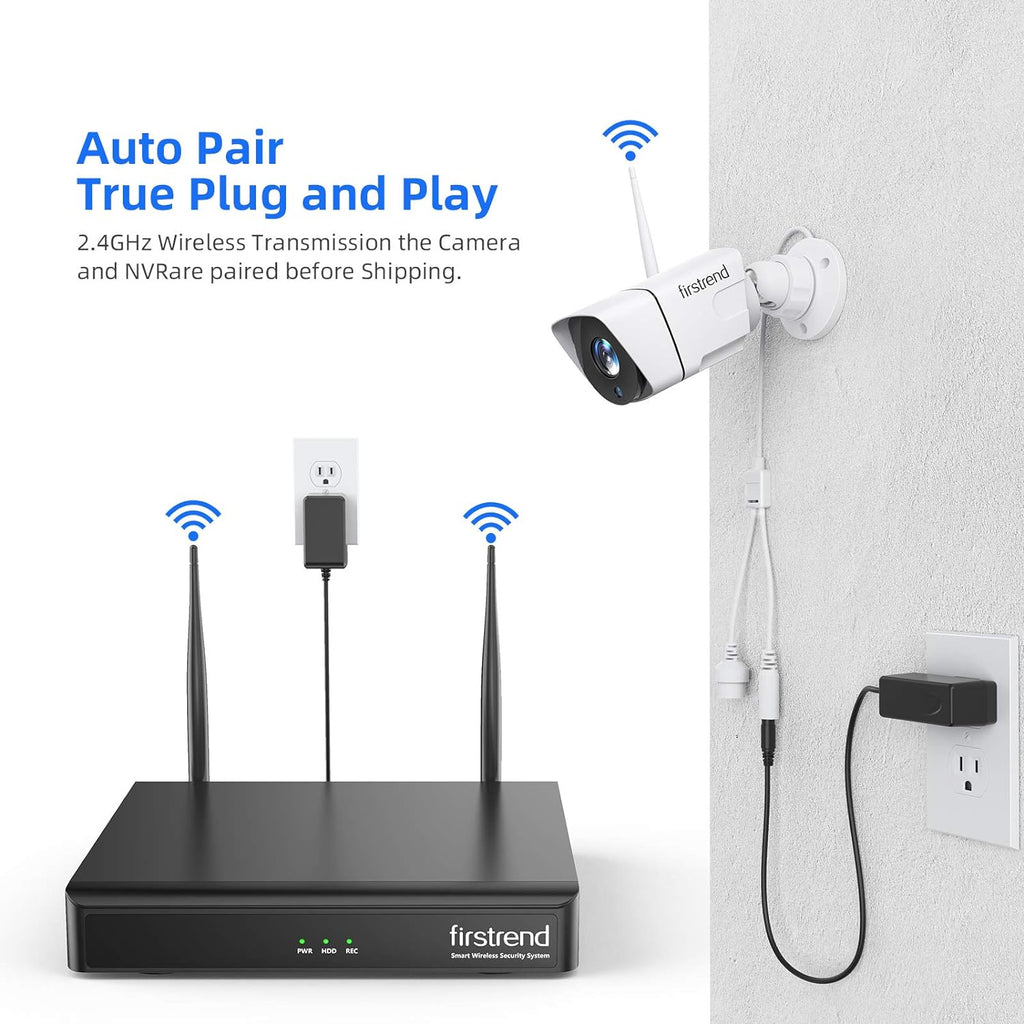 8CH 1080P Wireless Security Camera System with 4pcs IP Camera and 2TB Hard Drive P327143