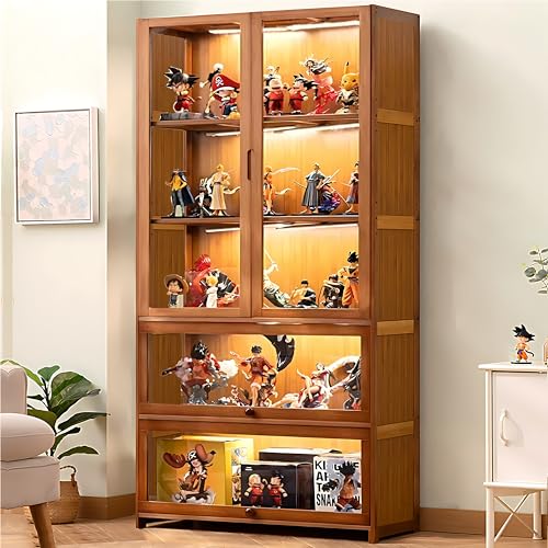 5 Tier Curio Display Cabinet with Acrylic Glass Door C839