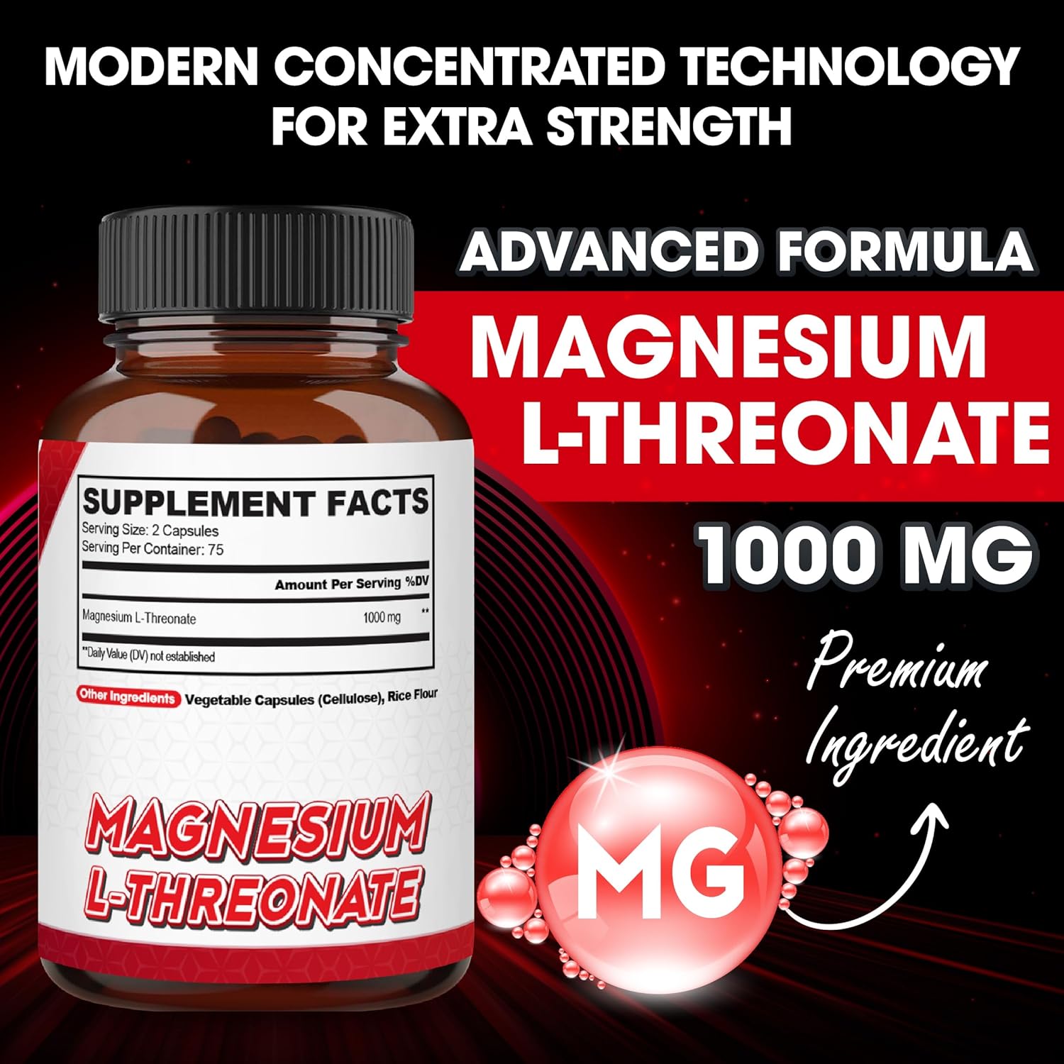 150 Pills Magnesium L-Threonate Supplement L29798