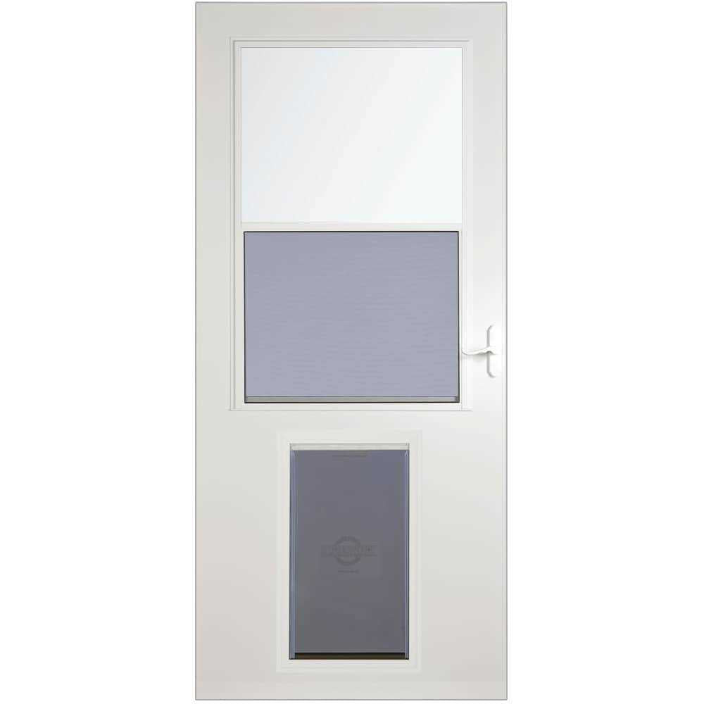 White High-view Wood Core Storm Door Z689