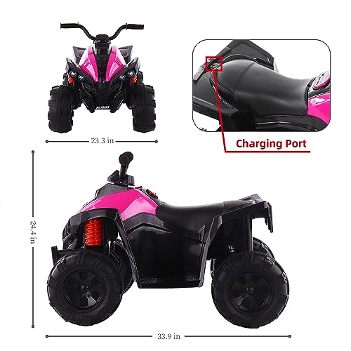 12V Battery Powered Electric Ride On ATV Car with MP3, USB, LED Headlight (Red) R977