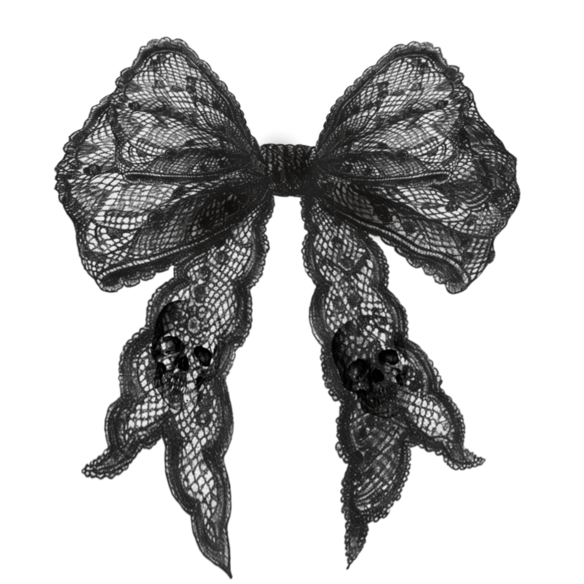 Black Lace Bow Graphic Pullover - FINAL SALE