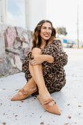 Corky's Camel Faux Suede Knotty But Nice Mules