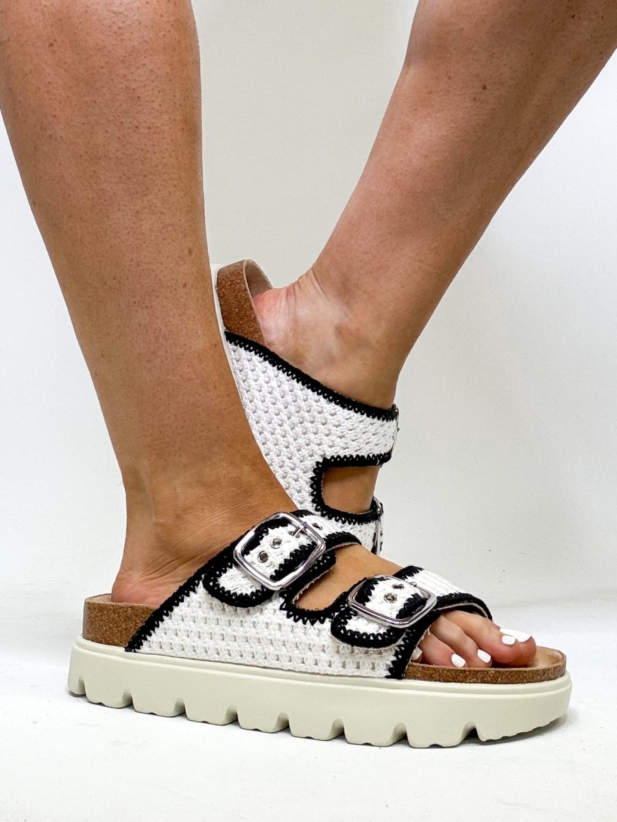 Corky's Ivory Black Rumor Has It Sandals